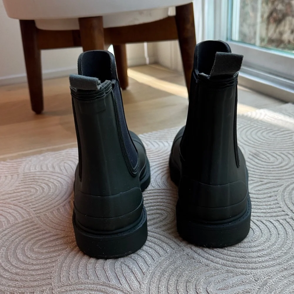 Hunter Dark Green Ankle Rain Boots - Picture 3 of 3